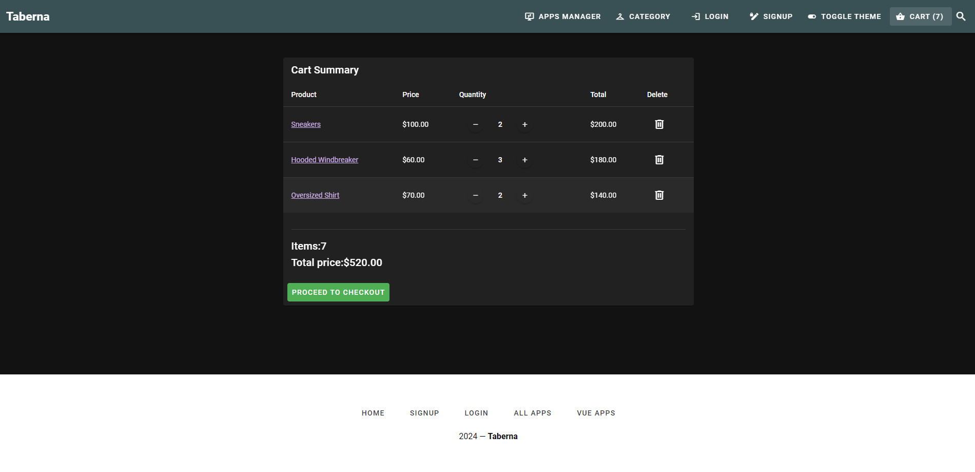 Taberna DRF eCommerce