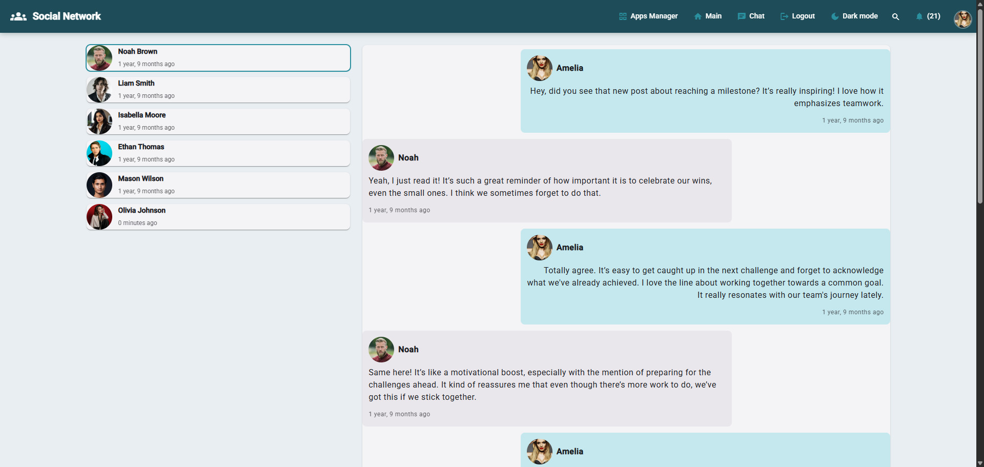 Social Network Angular