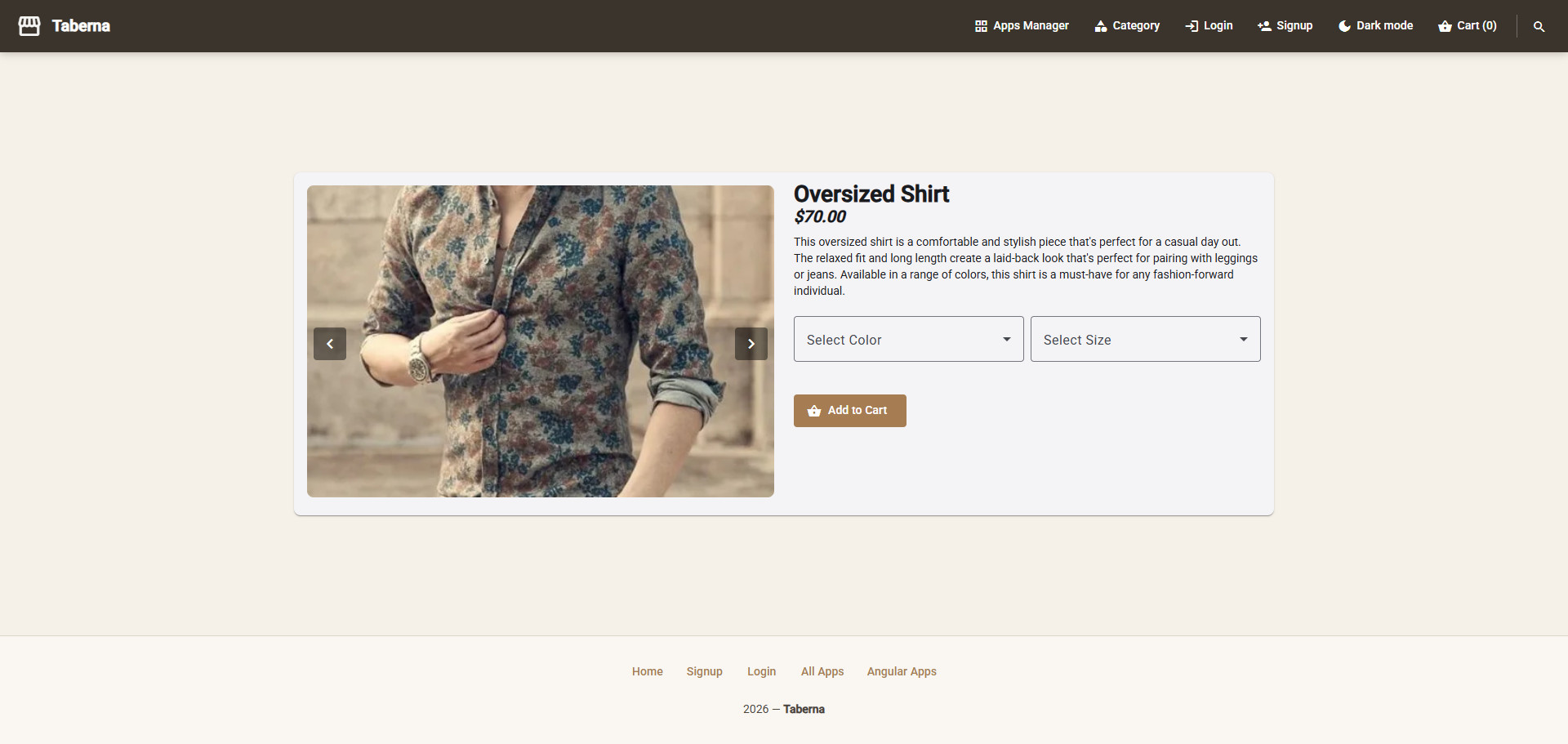 Angular eCommerce App