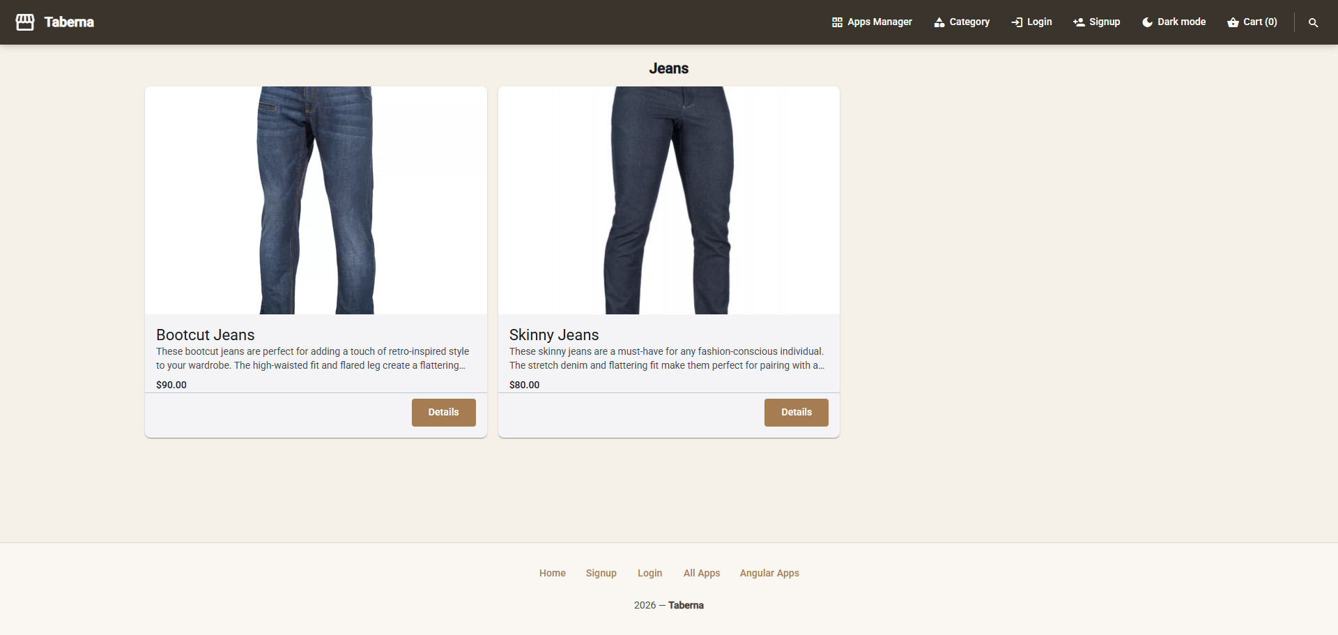 Angular eCommerce App