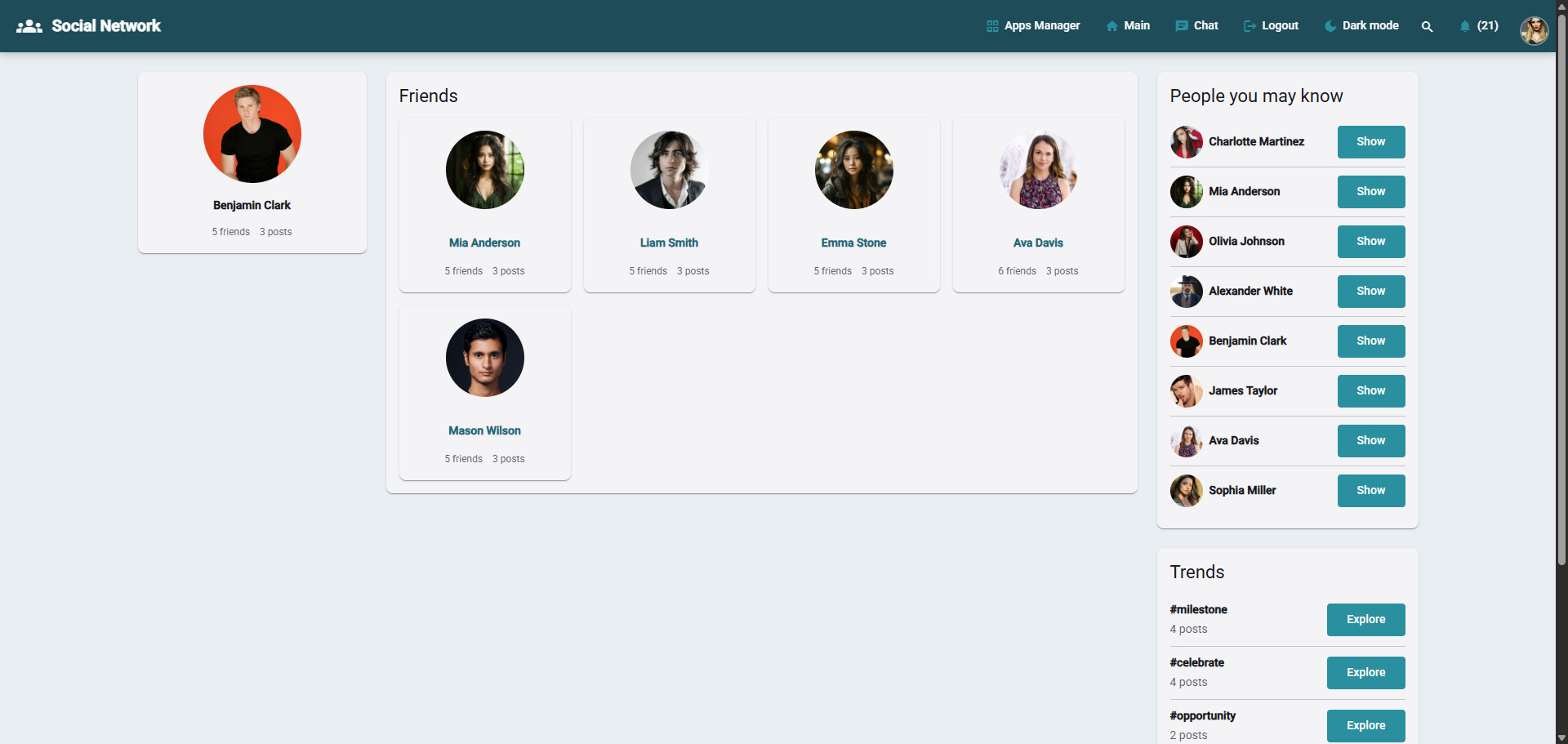 Social Network Angular